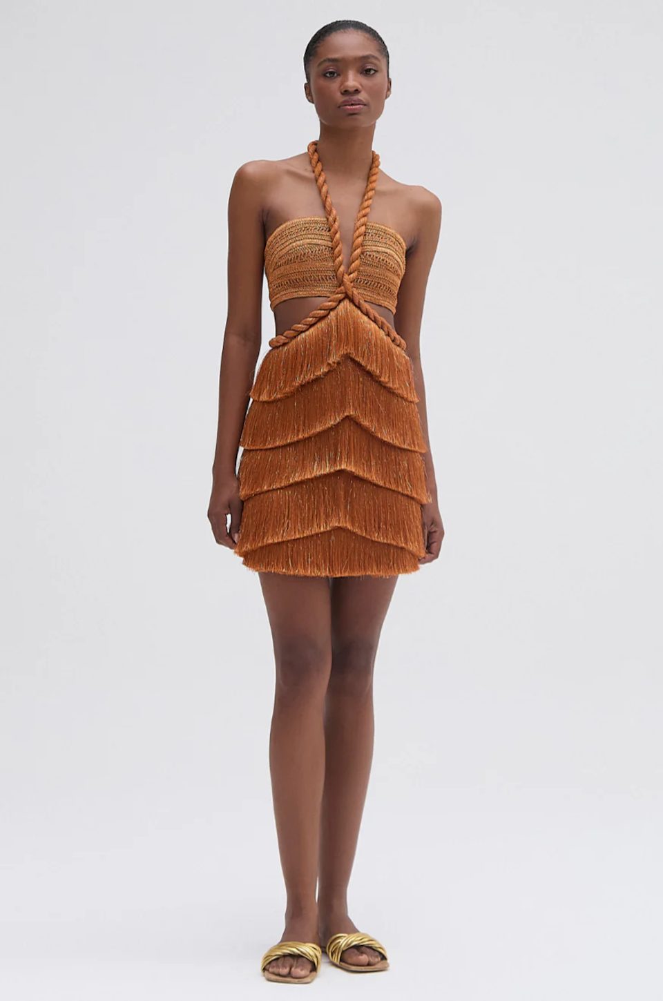 Pampas Fringe Mini Dress by PatBO